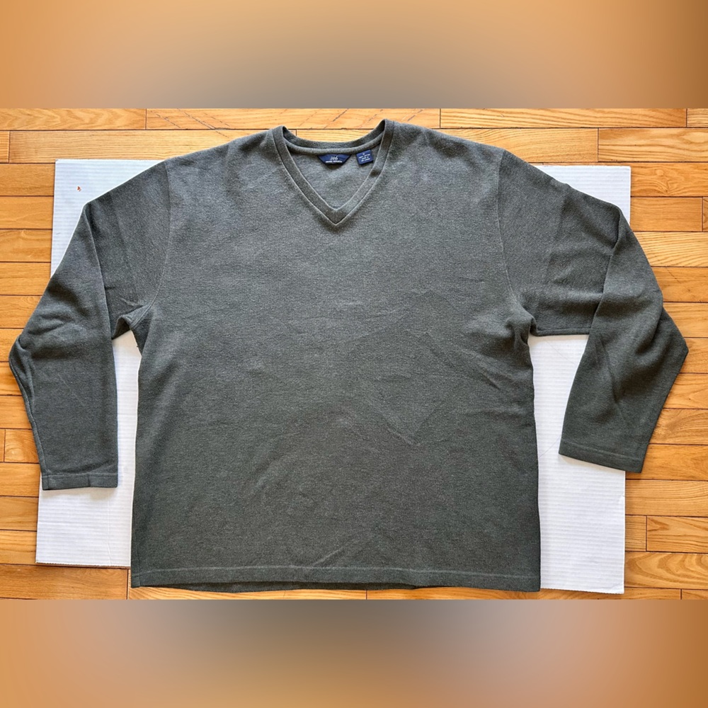 Brooks Brothers 346 V-Neck Cotton Sweater – Men’s XL